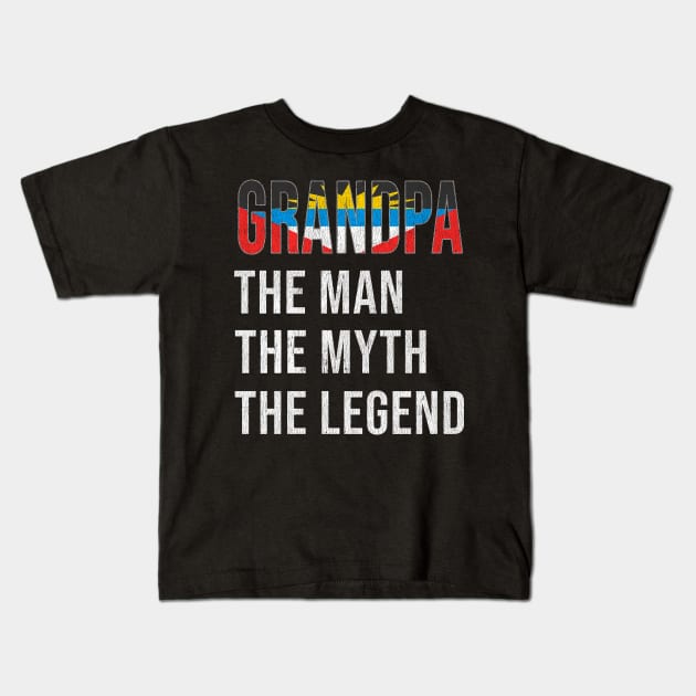 Grand Father Antiguan or Barbudan Grandpa The Man The Myth The Legend - Gift for Antiguan or Barbudan Dad With Roots From  Antigua And Barbuda Kids T-Shirt by Country Flags